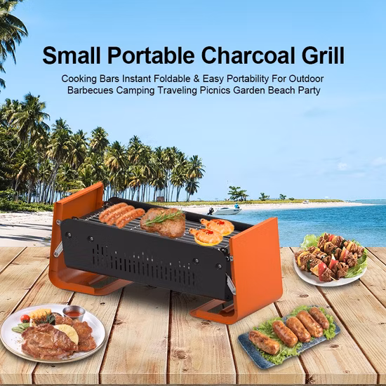 Hot Sale Best Portable Camping Indoor Outdoor Family Tabletop Mini Foldable Fashion BBQ Grill Charcoal Stove